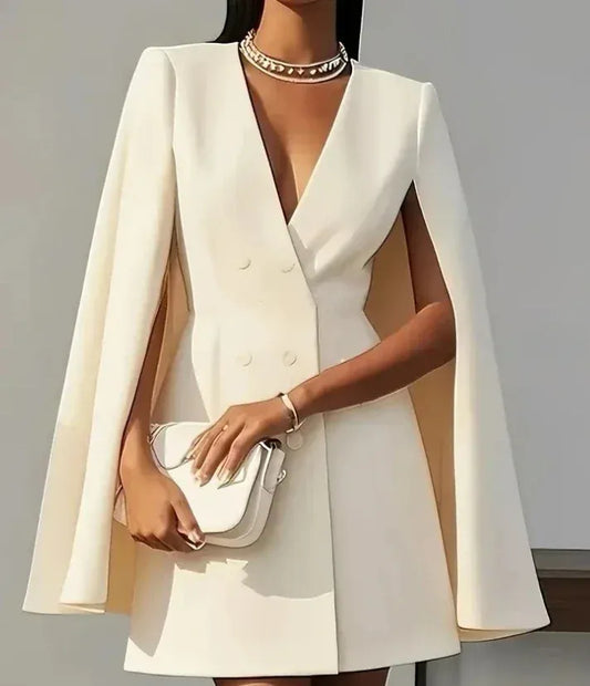 Abito Blazer da Donna Corto Autunnale Doppiopetto — vista frontale