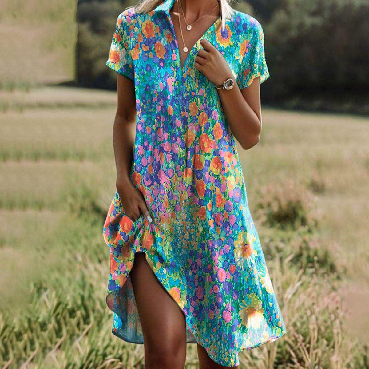 Abito Estivo Donna Anke | Boho Chic dalla Linea Ampia e Fluida