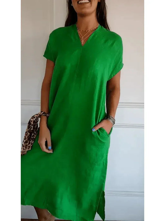 Abito Midi da Donna Verde — vista frontale