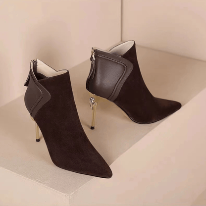 Agnella | Stivaletti in Camoscio con Tacco Stiletto