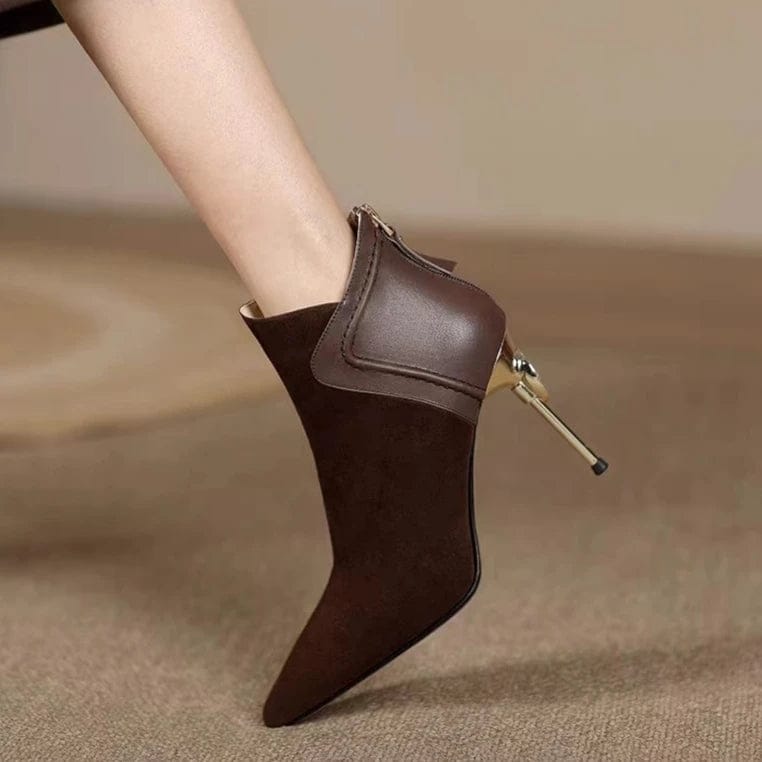 Agnella | Stivaletti in Camoscio con Tacco Stiletto