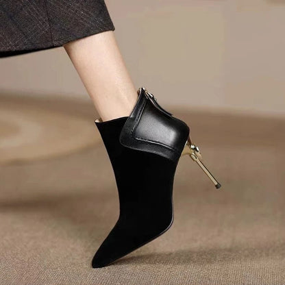 Agnella | Stivaletti in Camoscio con Tacco Stiletto