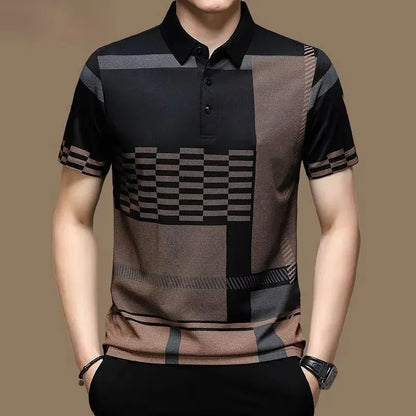 Anselmino | Polo slim uomo in 100% cotone a tre bottoni