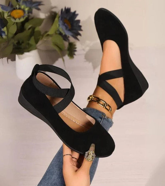 Ballerines Femme Clara | Confort Élastique, Talon Compensé 0