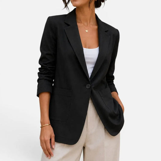 Blazer da Donna Nero con Bottoni — vista frontale