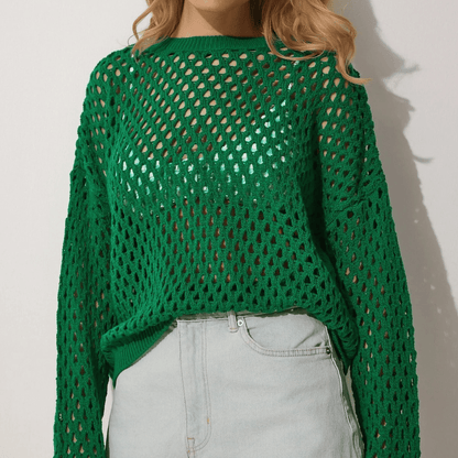 Blusa Donna in Maglia Agnese, Leggera e Senza Cuciture da Ufficio