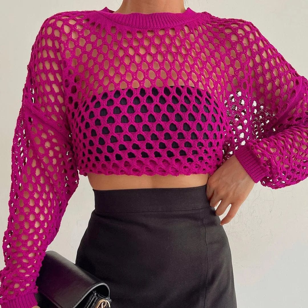 Blusa Donna in Maglia Agnese, Leggera e Senza Cuciture da Ufficio