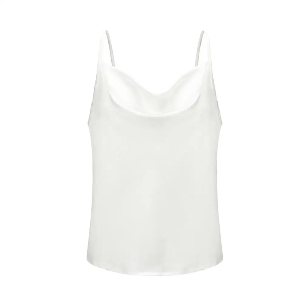 Blusa Elegante da Donna in Raso Analia | Scollo Drappeggiato