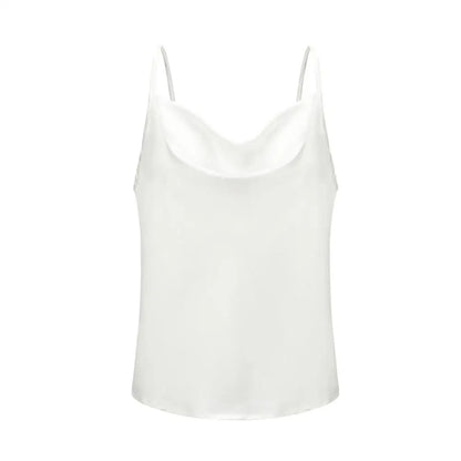 Blusa Elegante da Donna in Raso Analia | Scollo Drappeggiato