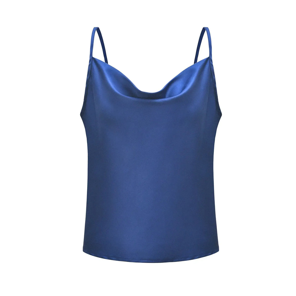 Blusa Elegante da Donna in Raso Analia | Scollo Drappeggiato