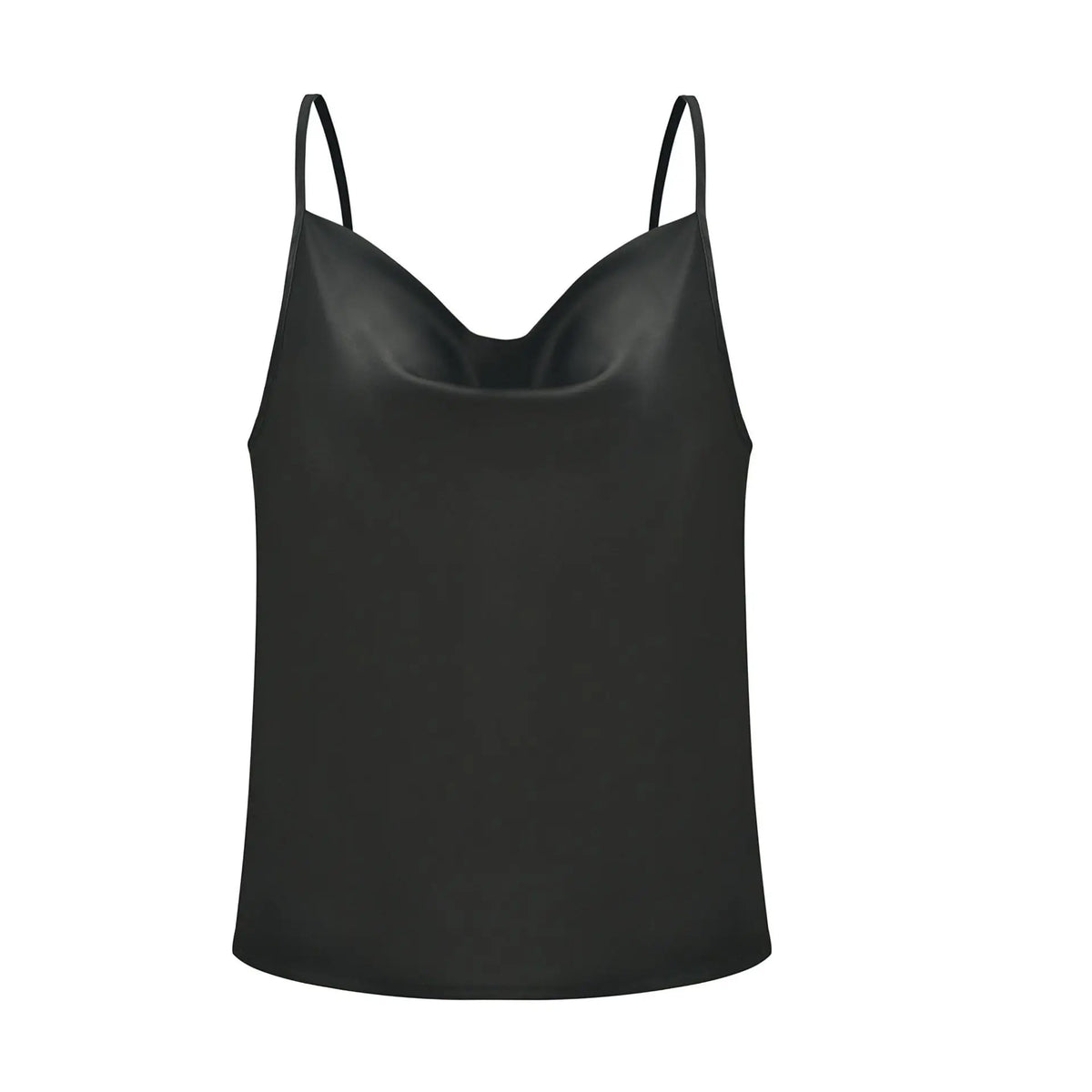 Blusa Elegante da Donna in Raso Analia | Scollo Drappeggiato