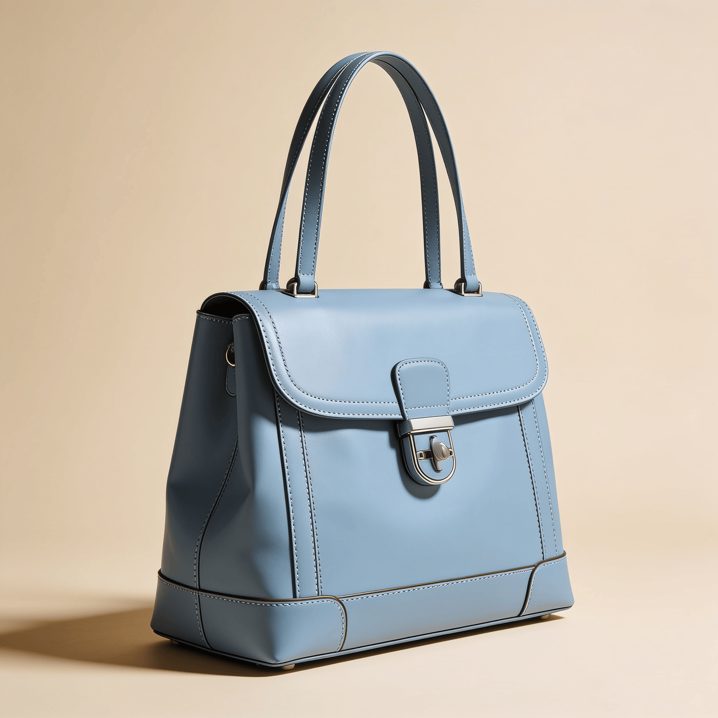 Borsa Shopper Savellini Mila in Ecopelle Liscia — Blu Oceano