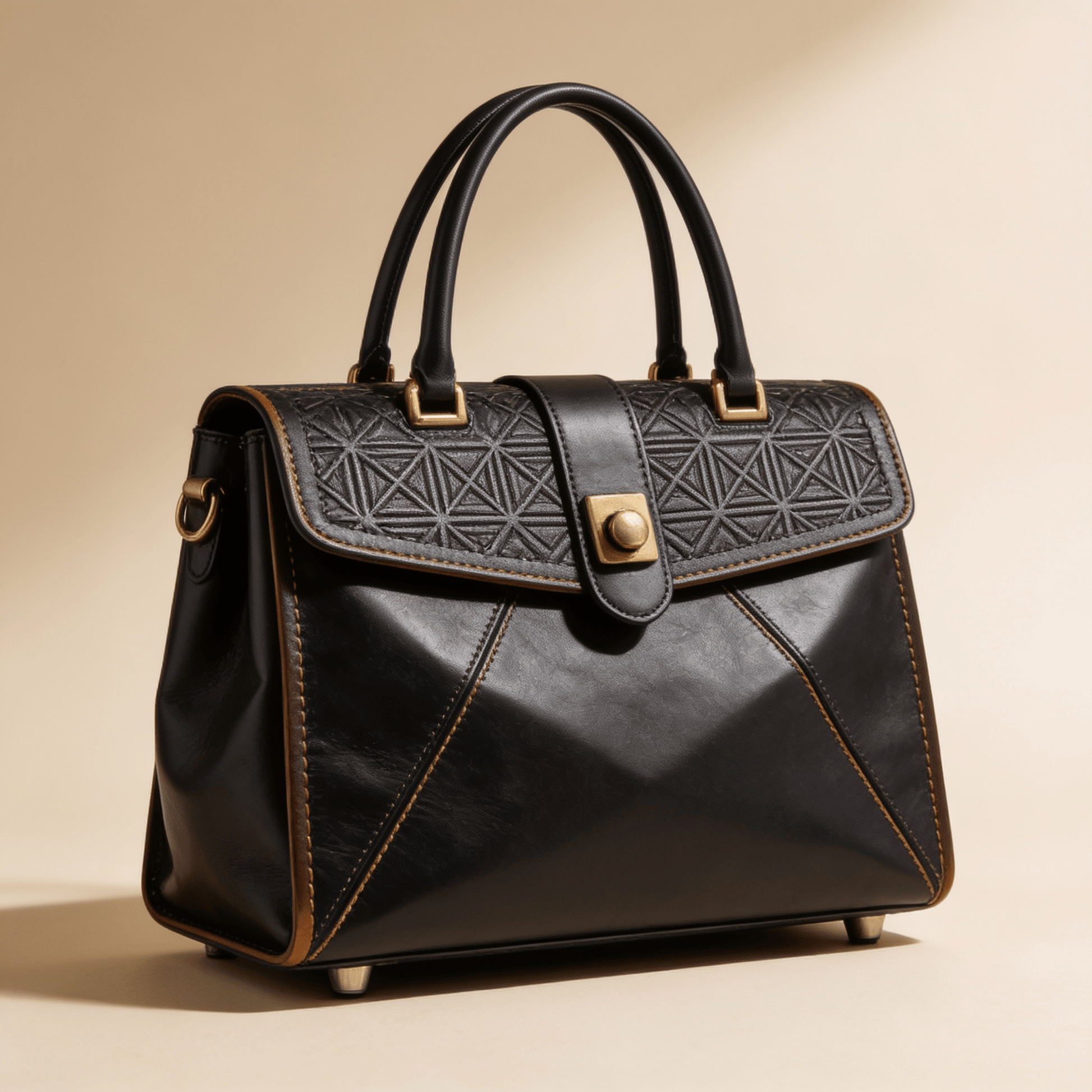 Borsa Shopper Savellini Mila in Ecopelle Liscia — Nero Ardesia