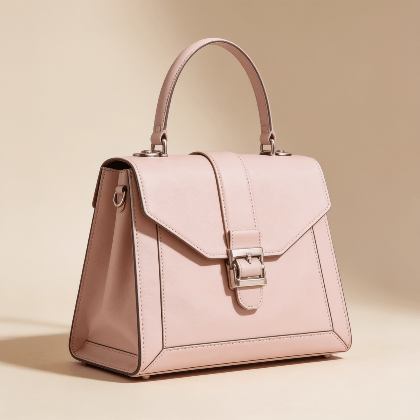 Borsa Shopper Savellini Mila in Ecopelle Liscia — Rosa Cipria