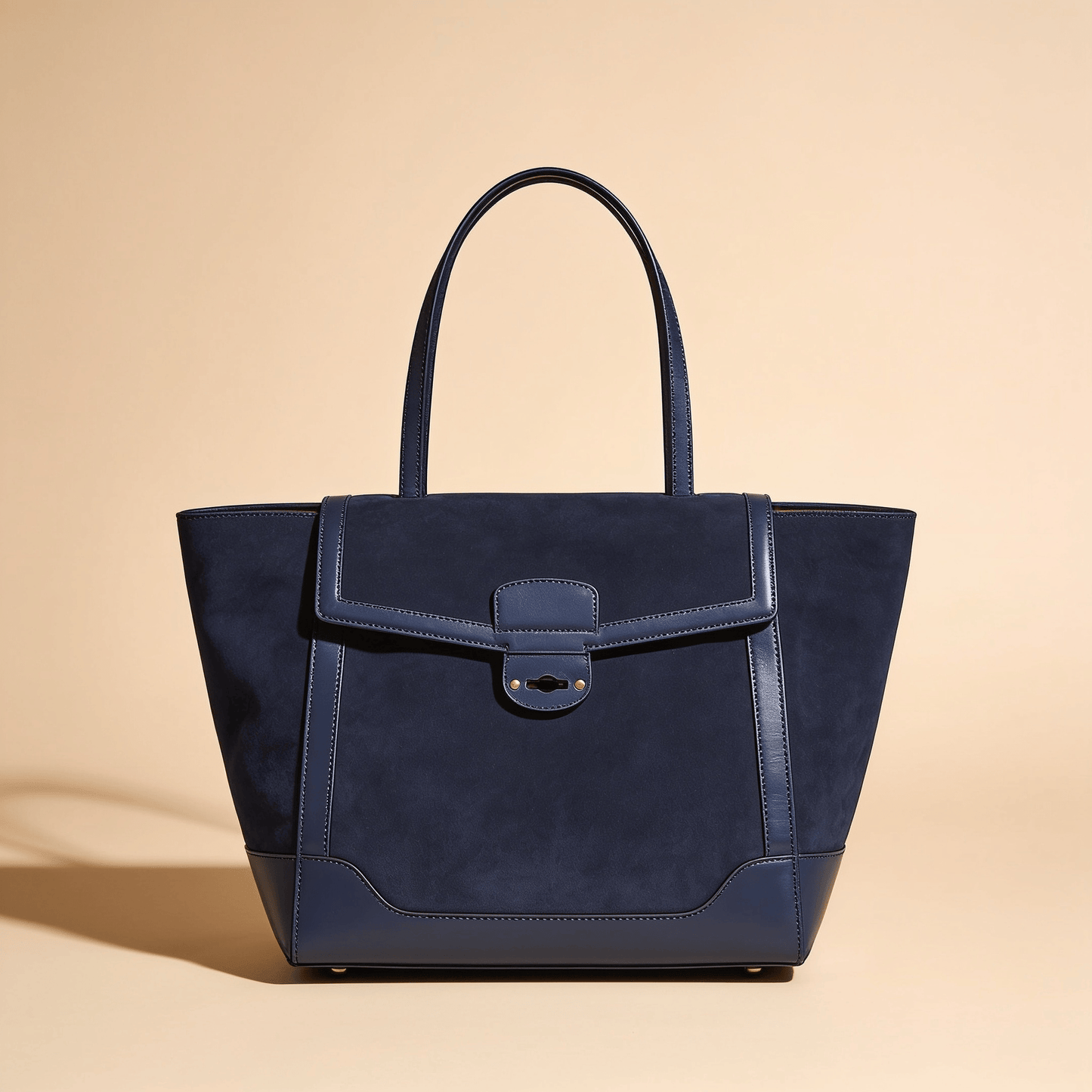 Borsa Shopper Savellini Mila in Pelle di Cactus — Blu Notte