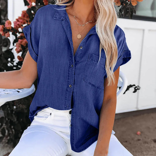 Camicetta da Donna in Denim — vista frontale