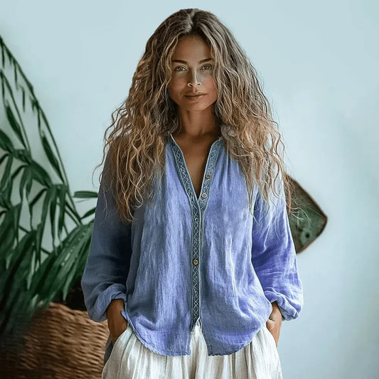 Camicia da Donna a Maniche Lunghe — vista frontale
