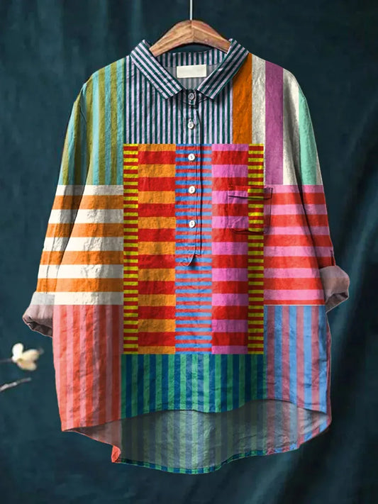 Camicia da Donna a Righe — vista frontale