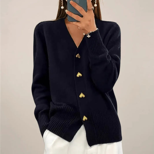 Cardigan da Donna Elegante con Bottoni — vista frontale