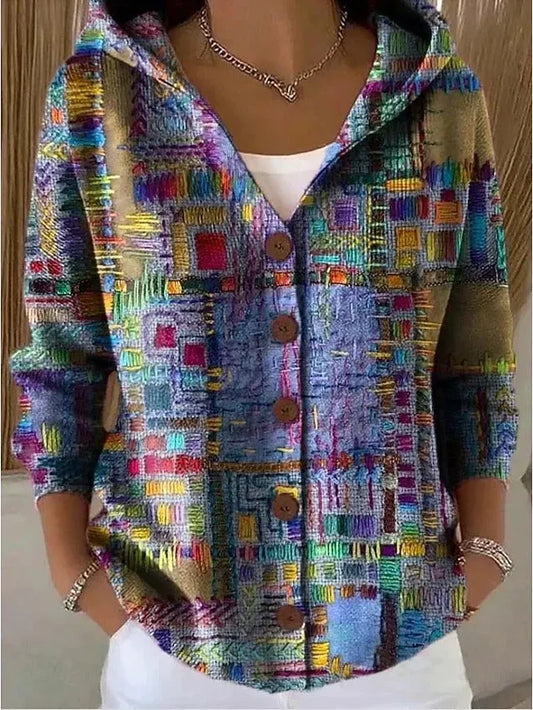 Cardigan Lungo da Donna Fucsia — vista frontale