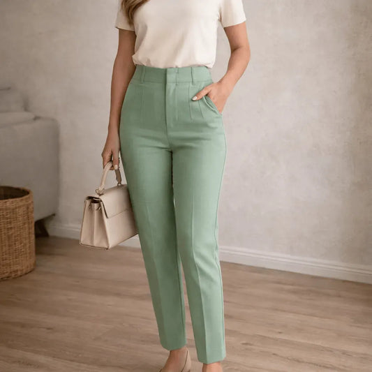 Pantaloni da Donna a Vita Alta — vista frontale