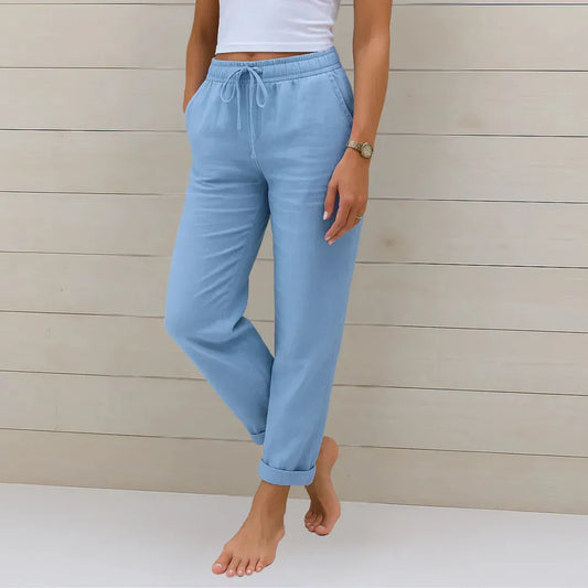 Pantaloni da Donna in Lino — vista frontale