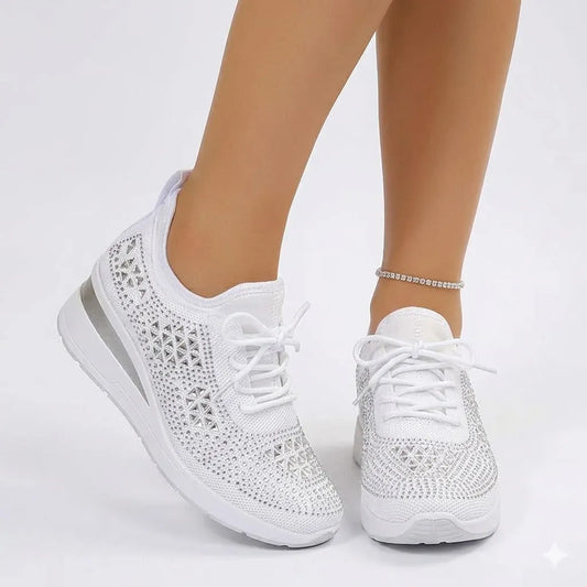 Sneakers da Donna con Strass Platform — vista frontale